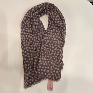 Beck Sondergaard Smokey Gray and Pink Star Scarf